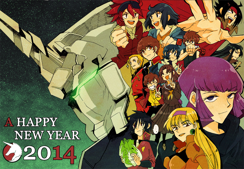 00s, 10s, 2014, 4girls, 6+boys, 90s, amuro_ray, char's_counterattack