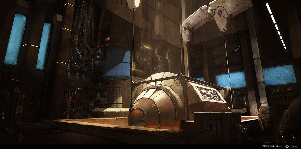2001, cable, indoors, laboratory, machinery, no_humans, original, realistic, scenery, science_fiction, seung_ho_henrik_holmberg, window