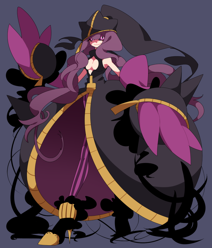 10s, 1girl, banette, bare_shoulders, breasts, cleavage_cutout, dress, hat