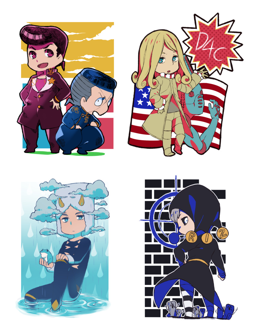 6+boys, black_hair, blonde_hair, chibi, dirty_deeds_done_dirt_cheap, funny_valentine, gakuran, grey_hair