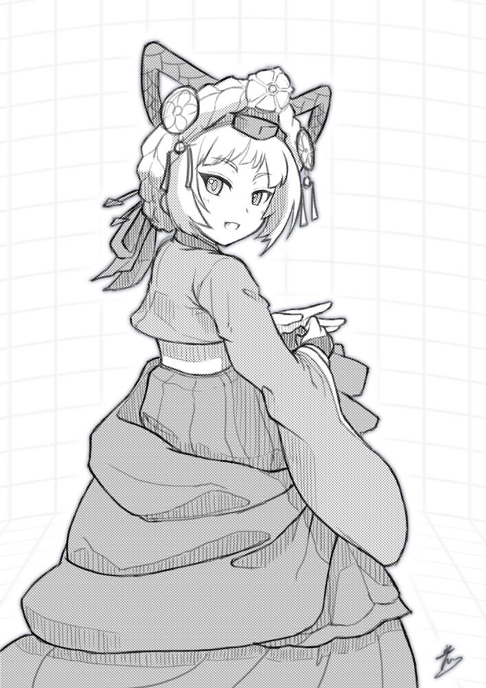 1girl, analogue:_a_hate_story, bridal_gauntlets, grid, hair_ornament, hanbok, headdress, korean_clothes