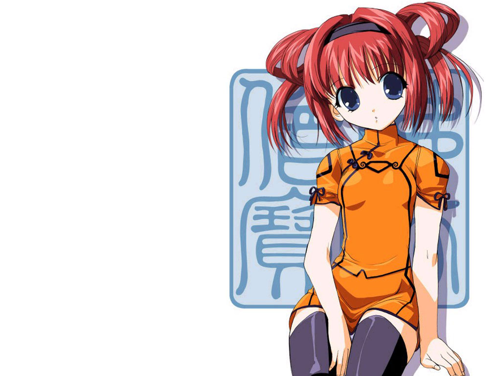 1024x768, china_dress, chinadress, chinese_clothes, csy, hairband, long_hair, red_hair