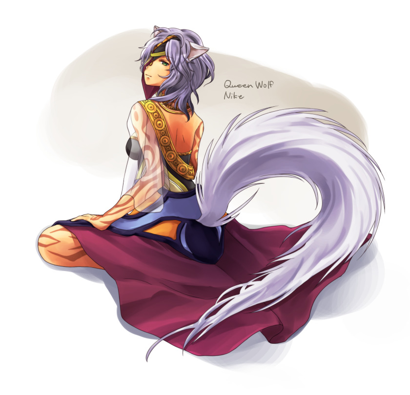 1girl, animal_ears, cloth, eyepatch, fire_emblem, fire_emblem:_akatsuki_no_megami, green_eyes, jewelry