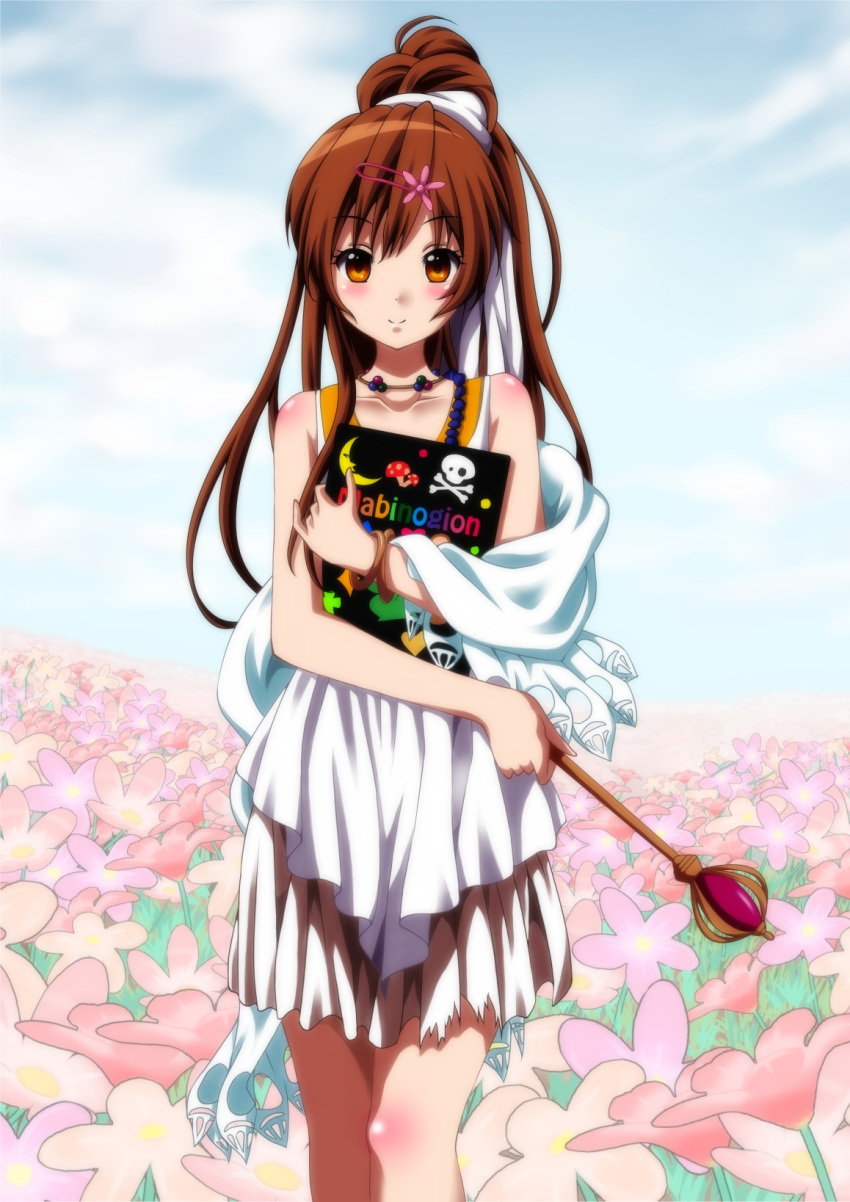 1girl, alternate_costume, alternate_hairstyle, alternate_persona, book, brown_eyes, brown_hair, chuunibyou_demo_koi_ga_shitai!
