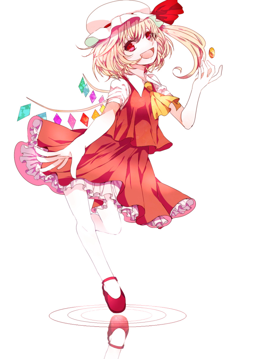 1girl, ascot, bad_anatomy, blonde_hair, blush, coin, crystal, extacchiman
