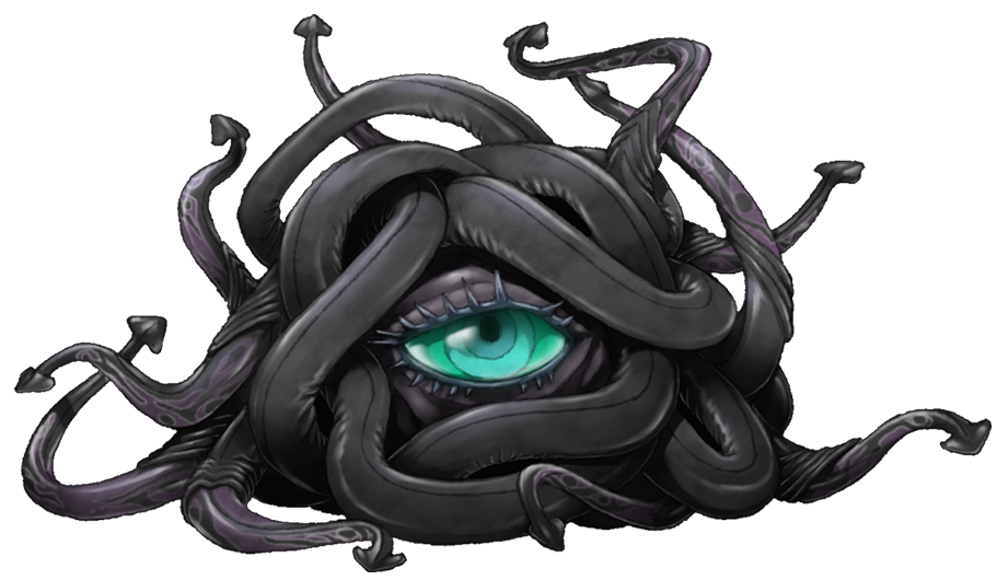 cthulhu_mythos, cyaegha, green_eyes, mazeran, no_humans, original, simple_background, tentacle, transparent_background
