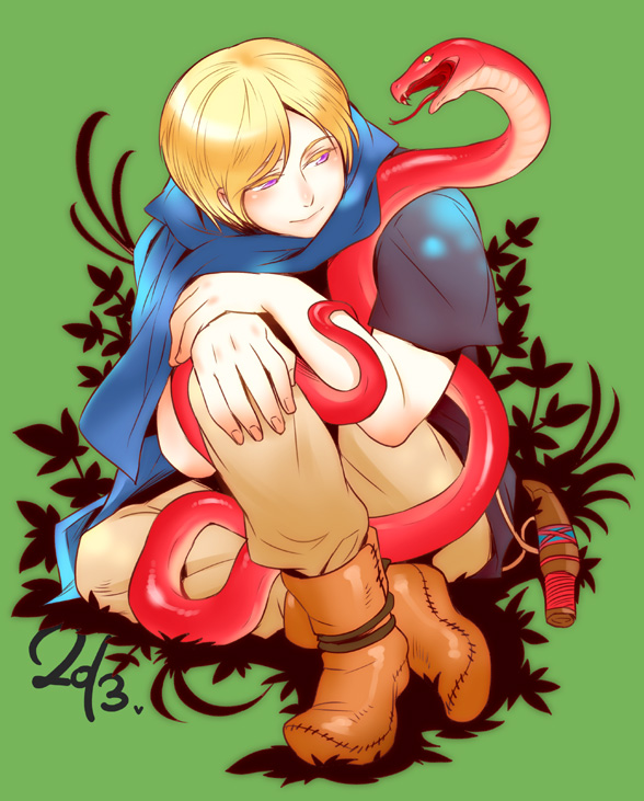 10s, 1boy, 2013, axis_powers_hetalia, blonde_hair, boots, cape, chinese_zodiac