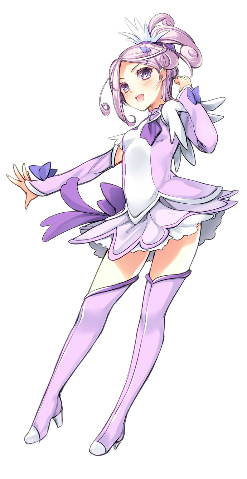 1girl, boots, cocoa_(cafe-hotcocoa), cure_sword, dokidoki!_precure, endyy, hair_ornament, highres