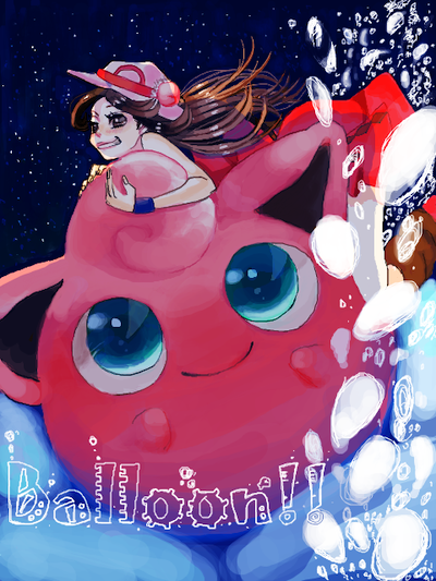 00s, 1girl, blue_(pokemon), blue_eyes, brown_eyes, brown_hair, carrying, english