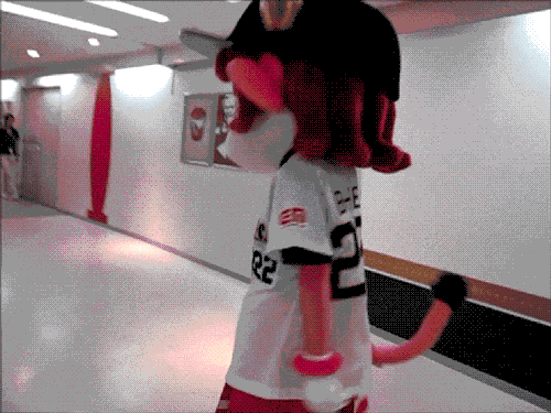 1girl, animated, animated_gif, baseball_cap, baseball_uniform, buffalo_bell, furry, gloves