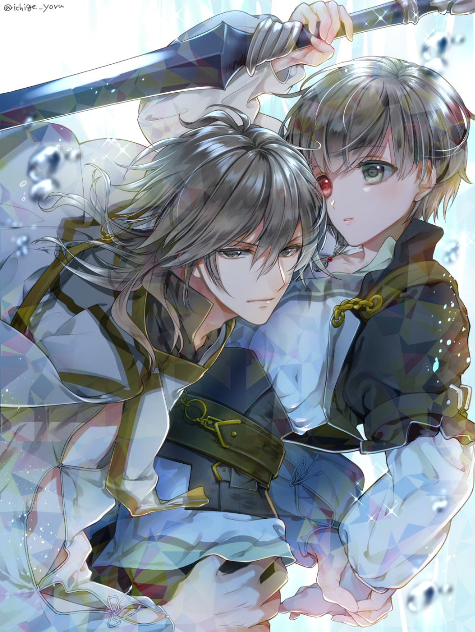 black_hair, haitaka_no_psychedelica, ichige_yoru, jed_(haitaka_no_psychedelica), lavan_(haitaka_no_psychedelica)