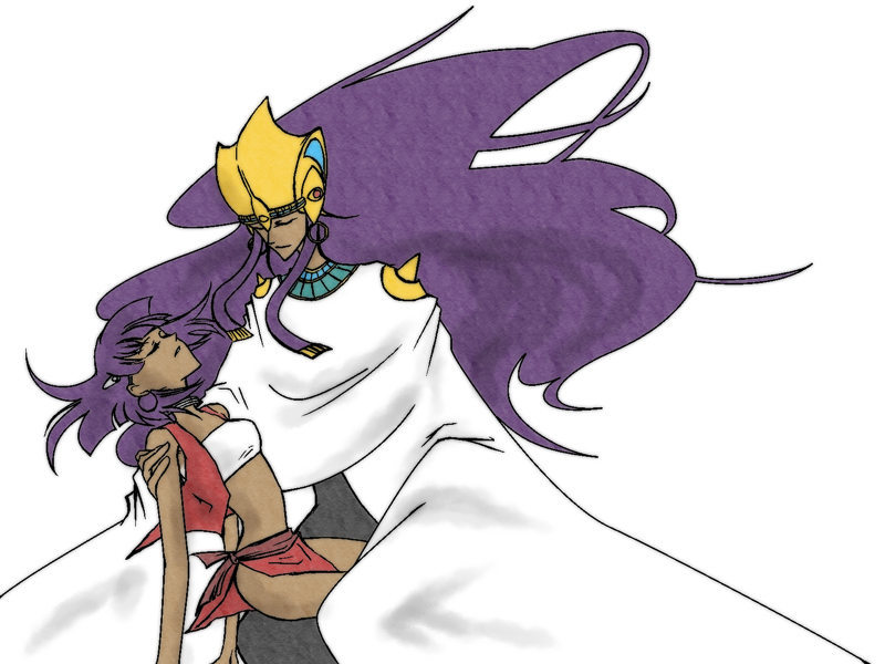 bad_id, bandeau, carrying, closed_eyes, dark_skin, darksking, fushigi_no_umi_no_nadia, loincloth