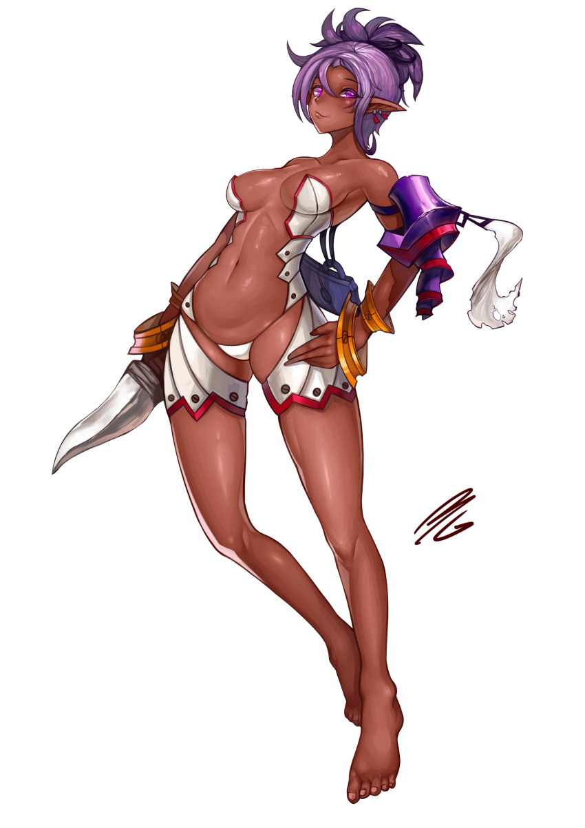 1girl, 3gs, absurdres, chloe_(elsword), dark_elf, elf, elsword, highres