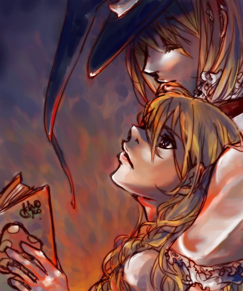 alice_margatroid, aria_(harahachibunme), aria_(pixiv470986), blonde_hair, blue_eyes, book, braid, closed_eyes