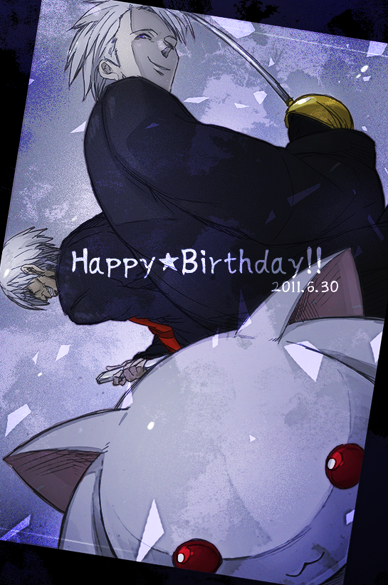 2boys, :3, dougan_calpis_con, happy_birthday, kikokugai, kyubey, liu_haojun, mahou_shoujo_madoka_magica