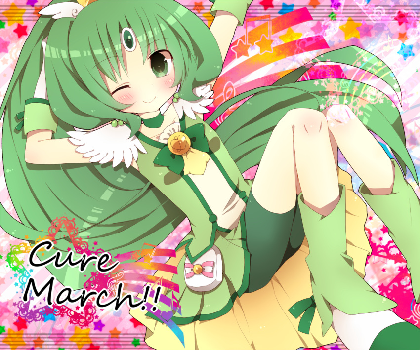 1girl, bike_shorts, boots, bow, character_name, choker, circlet, cirlet