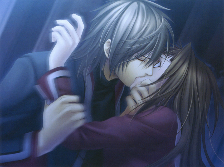 brown_hair, hiiro_no_kakera, kasuga_tamaki, kazuki_yone, kutani_ryou, red_eyes