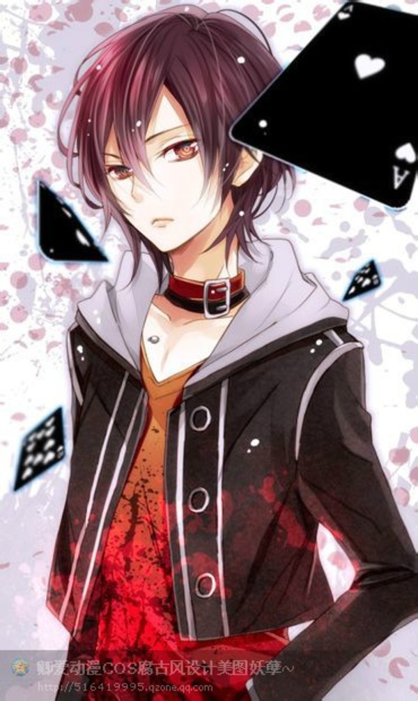 black_cards, orange_eyes, redhead, tagme, zalgo