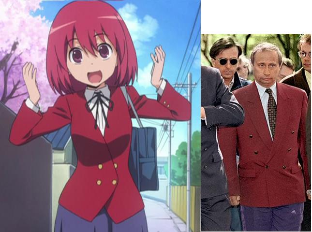 comparison, cosplay, kushieda_minori, male, parody, photoshop, politician, product_placement