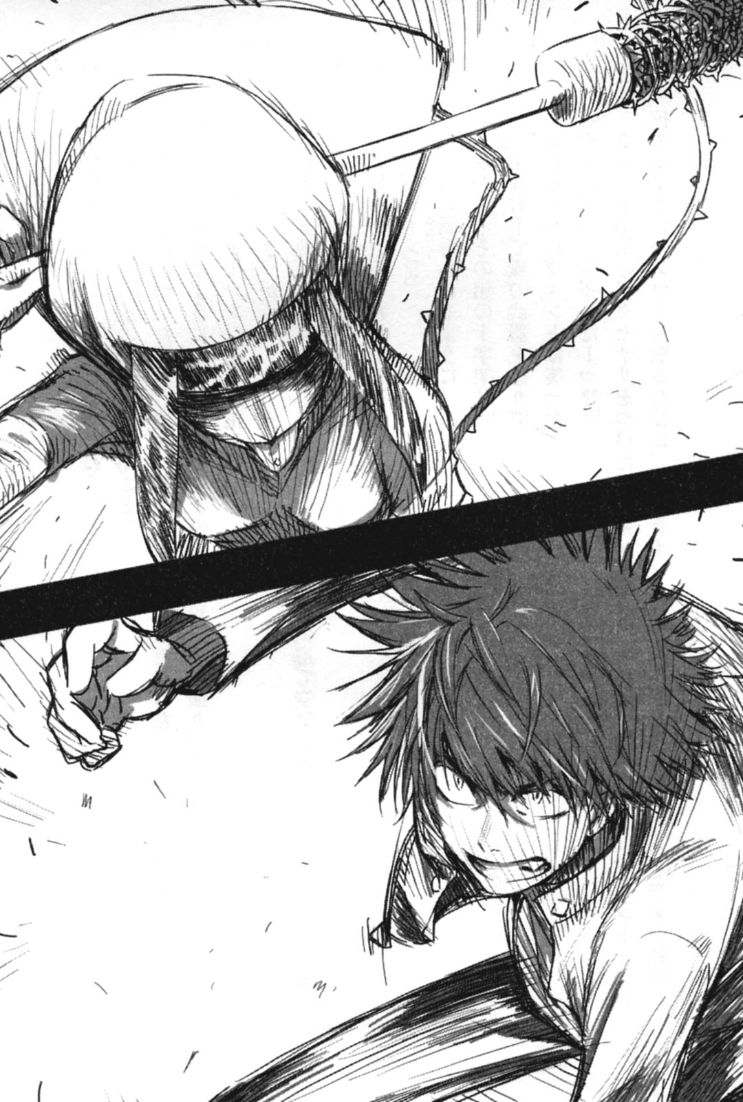 battle, battling, front, haimura_kiyotaka, hammer, hammerrobe, highres, hungry