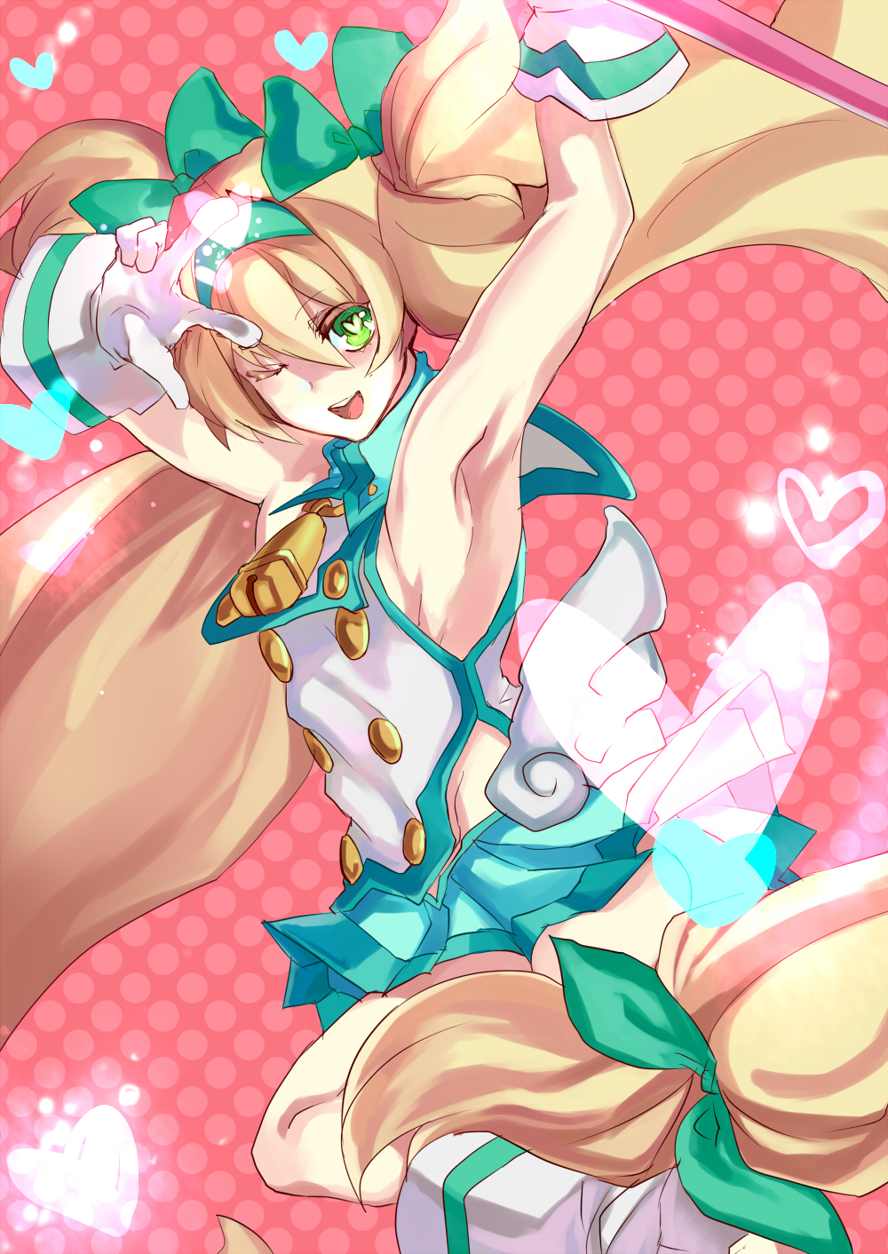 1girl, arc_system_works, armpits, aya_(min412), bad_id, bell, blazblue, blazblue:_continuum_shift