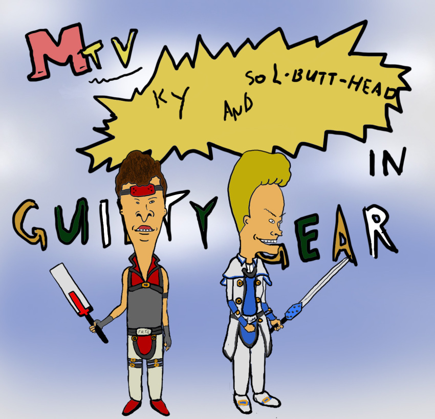2boys, arc_system_works, beavis, beavis_and_butt-head, beavis_and_butthead, butthead, cosplay, crossover