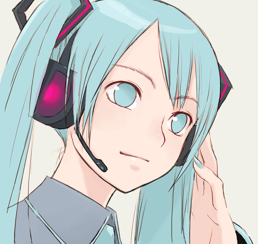 aqua_eyes, aqua_hair, glasses, hatsune_miku, headphones, jpy, twintails, vocaloid