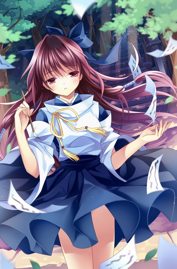 1girl, brown_eyes, brown_hair, genderswap, genderswap_(mtf), japanese_clothes, long_hair, moe_moe_seii_taishougun_souran