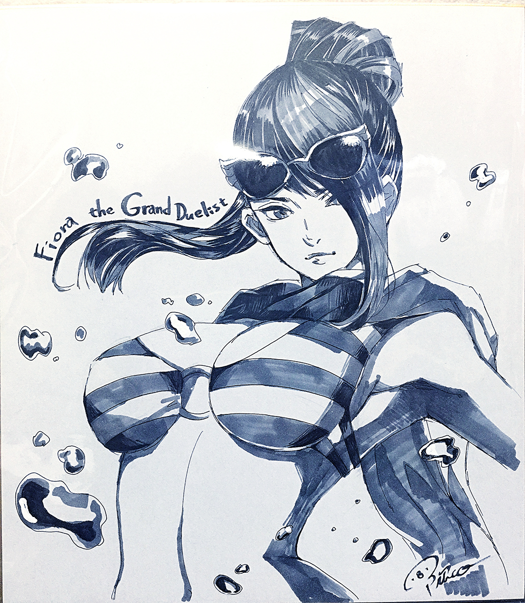arched_back, artist_name, bibiko, bikini, breasts, character_name, fiora, league_of_legends