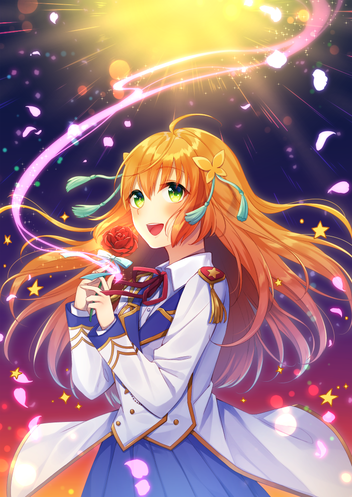 aigasaki_kohana, green_eyes, magic_kyun!_renaissance, moyui_(myi_005), orange_hair