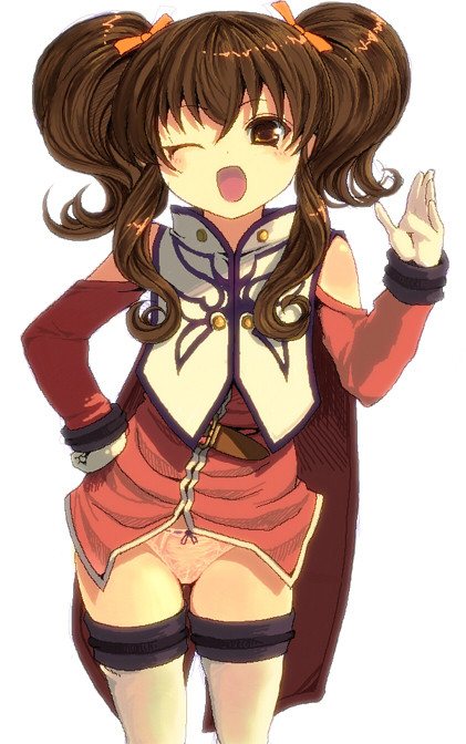 1girl, anise_tatlin, bare_shoulders, brown_eyes, brown_hair, child, female, gloves
