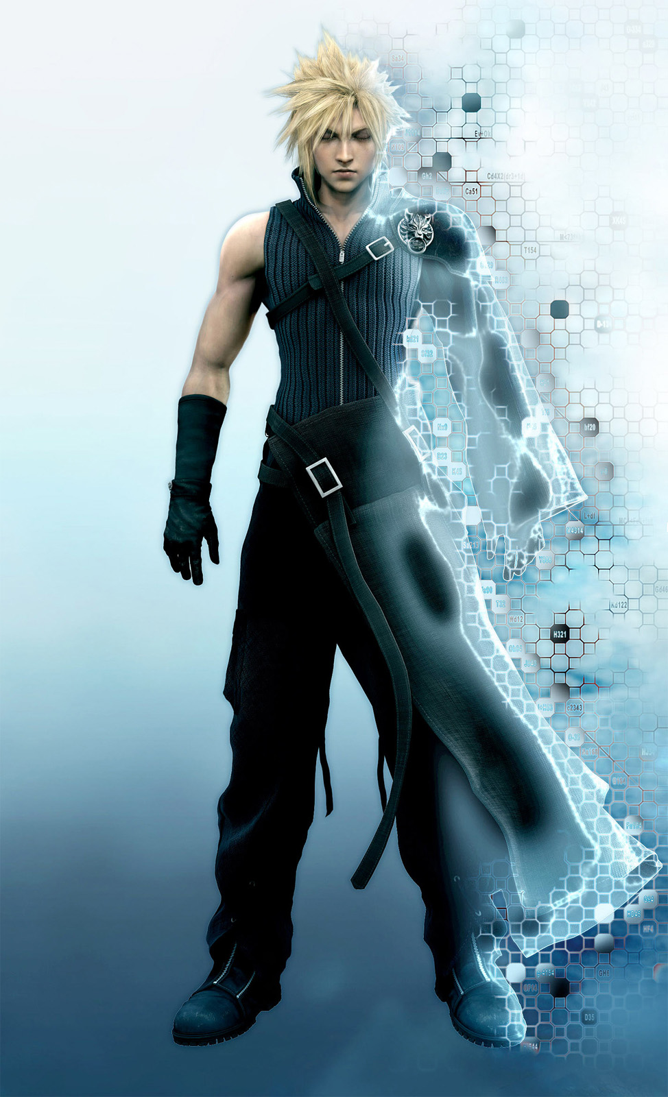 belts, black, blond, blonde_hair, closed_eyes, final_fantasy, final_fantasy_vii, final_fantasy_vii_advent_children