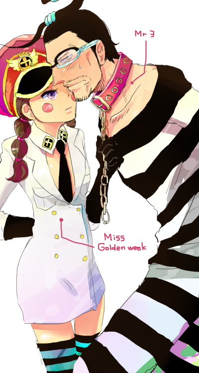 1boy, 1girl, asdge23, baroque_works, black_hair, blush, brown_hair, chains