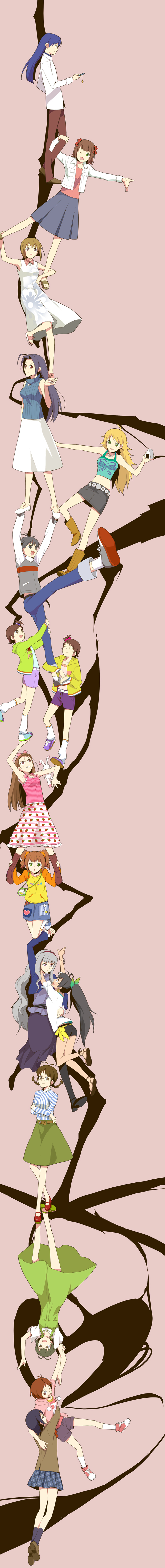 6+girls, absurdres, akizuki_ritsuko, akizuki_ryou, amami_haruka, character_request, crossdressinging, dorei_k