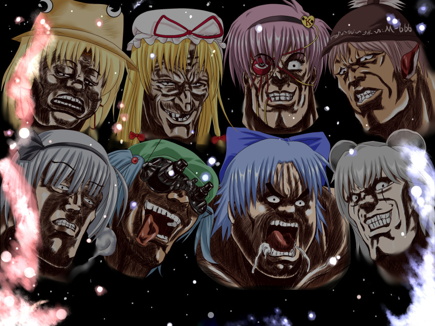 6+boys, 6+girls, cirno, crossover, eyes, genderswap, genderswap_(ftm), goggles