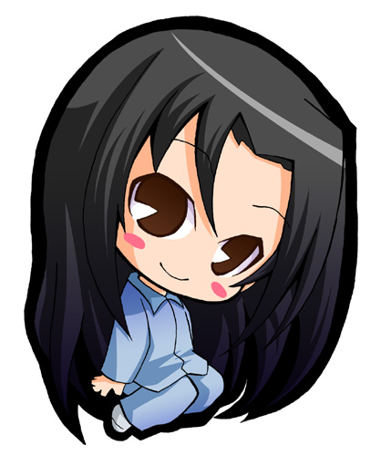 brown_eyes, chibi, kakizaki_megu, long_hair, lowres, megu, pac-man_eyes, pacman_eyes
