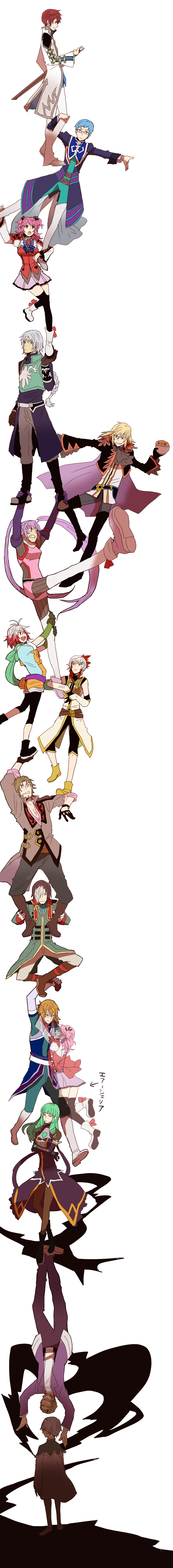 6+boys, 6+girls, absurdres, armor, asbel_lhant, belt, black_hair, blonde_hair