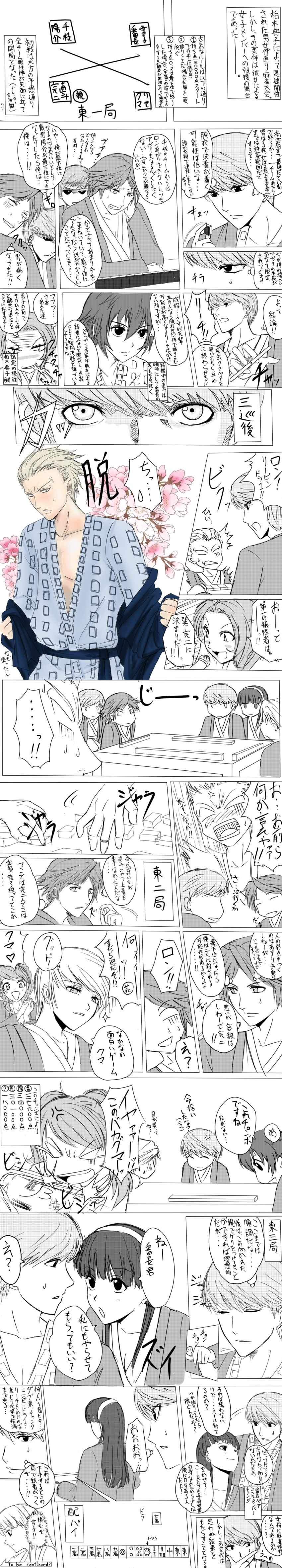 4boys, 4girls, absurdres, amagi_yukiko, angry, atlus, board_game, check_translation