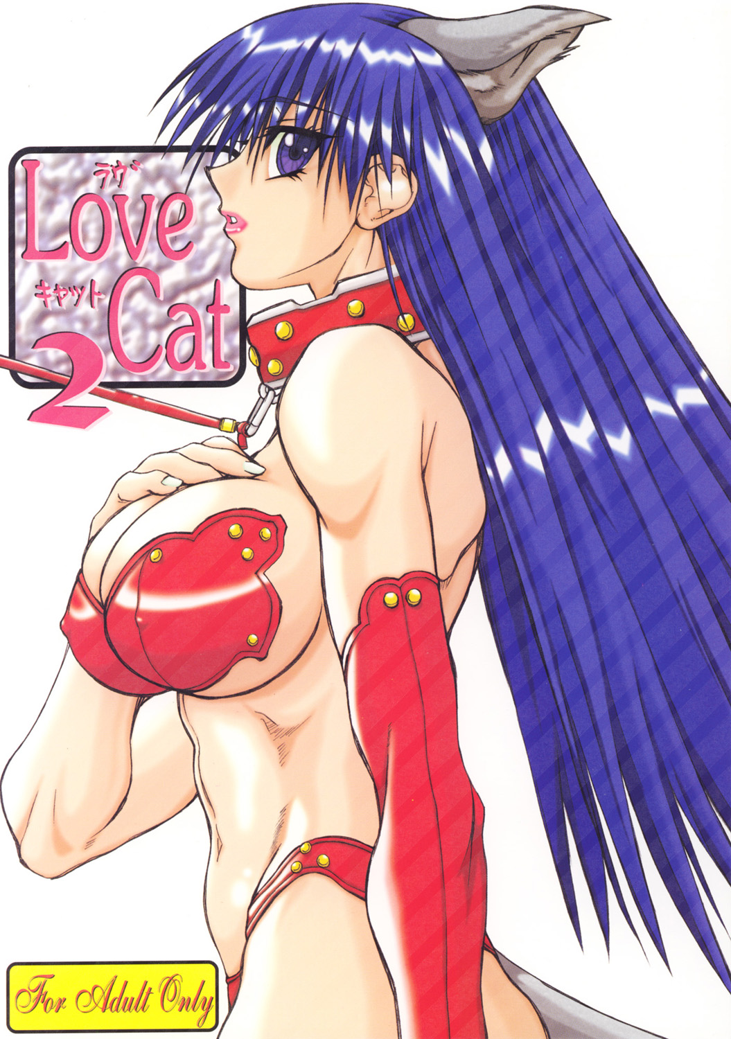 abs, animal_ears, azumanga_daioh, blue_eyes, blue_hair, breasts, cat_ears, cat_tail