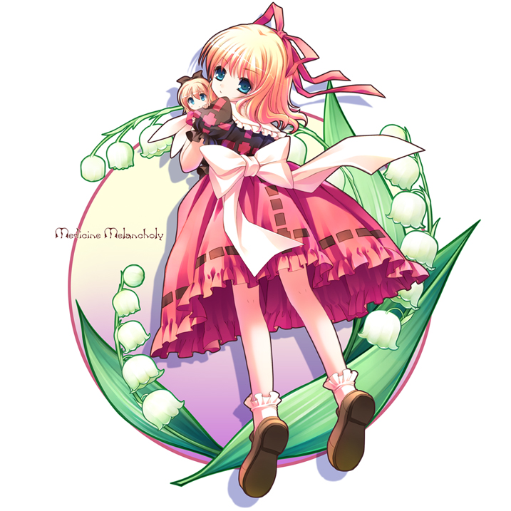 blonde_hair, blue_eyes, doll, female, flower, medicine_melancholy, short_hair, su-san