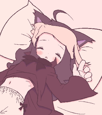 0123456789, animal_ears, cat_ears, closed_eyes, dog, lowres, original, pillow