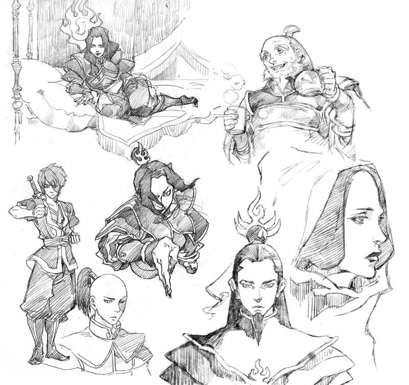 2girls, 3boys, armor, avatar:_the_last_airbender, avatar_legends, avici, azula, bad_id, brother_and_sister, family, father_and_daughter, father_and_son, iroh, monochrome, mother_and_daughter, mother_and_son, multiple_boys, multiple_girls, nickelodeon, ozai, prince, princess, royal, siblings, sketch, uncle_and_nephew, uncle_and_niece, ursa, zuko