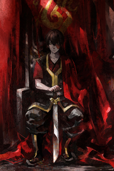 1boy, avatar:_the_last_airbender, avatar_legends, avici, bad_id, male_focus, nickelodeon, short_hair, sitting, solo, sword, weapon, zuko