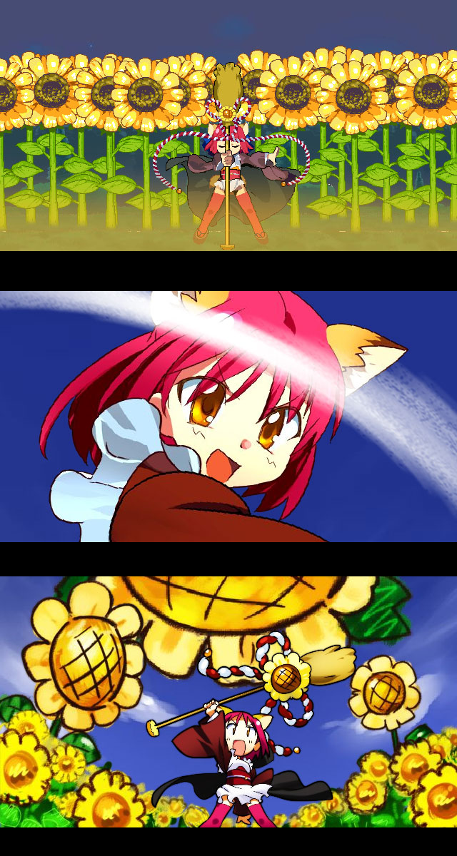 1girl, andou_chikanori, andou_shuuki, andou_syuuki, animal_ears, bad_id, battle_moon_wars, flower