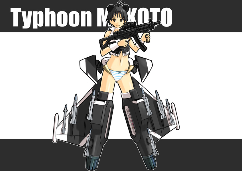1girl, ace_combat, animal_ears, bare_shoulders, black_hair, bow, bow_panties, choker