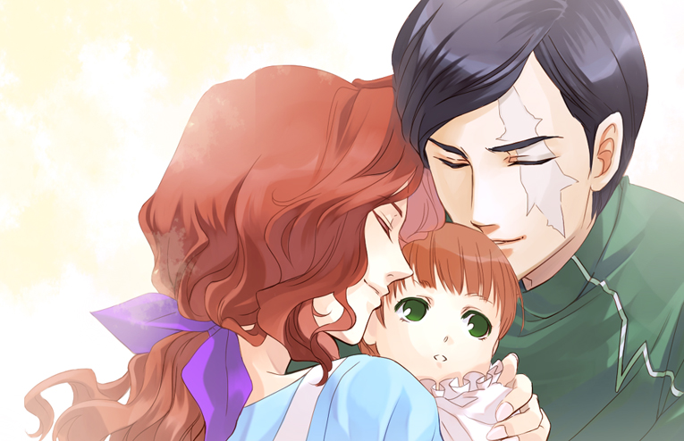 bad_id, black_hair, closed_eyes, family, green_eyes, gundam, gundam_00, happy