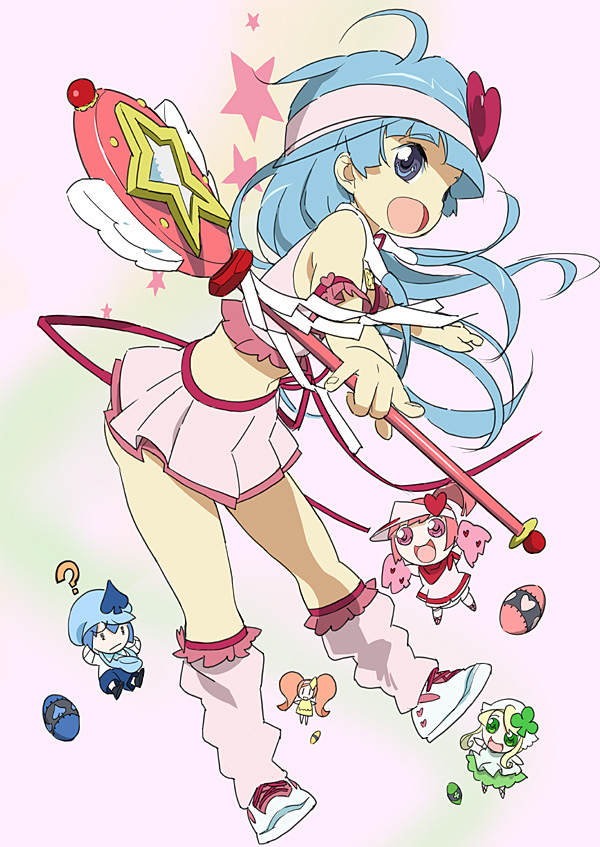 5girls, amulet_heart, amulet_heart_(cosplay), blue_hair, cosplay, dia_(shugo_chara!), footwear, hinamori_amu