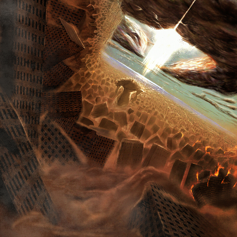 blastbeat, city, destruction, epic, no_humans, pixiv, ruins, toguro_otouto