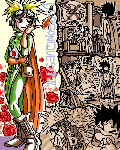 6+boys, blonde_hair, brown_gloves, cape, character_request, chunsoft, dragon_quest, dragon_quest_ii