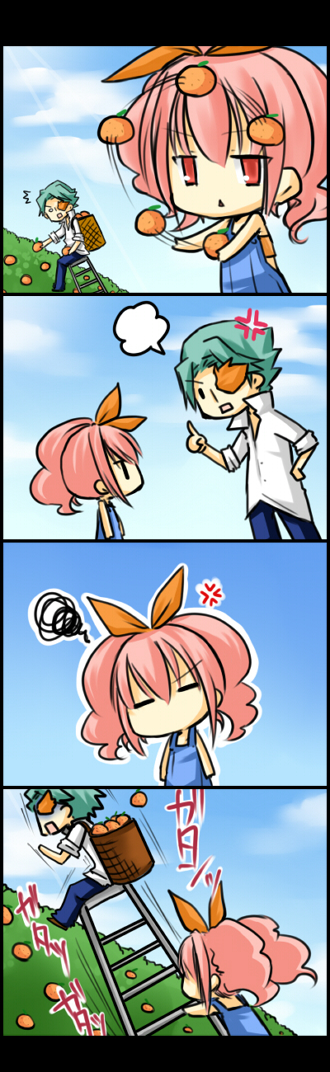 anger_vein, anya_alstreim, code_geass, comic, farm, food, fruit, green_hair